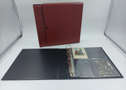 CLASSEUR ALBUM BORDEAUX FORMAT A4 + BOX + 25 FEUILLES TRANSPARENTES POUR RANGER 100 OU 200 CPA - Non Classificati