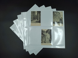 LOT 10 FEUILLES SAFE FOND BLANC POUR CPM / 6 CASES RECTO ET VERSO HORIZONTALES - Zonder Classificatie