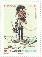 Timbre BD André FRANQUIN La Poste 2024 (Gaston Lagaffe Spirou Et Fantasio... - Autres & Non Classés