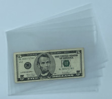 LOT 100 ETUIS POUR BILLETS 135mm X 195mm / 100 MICRONS TRANSPARENTS - Materiale