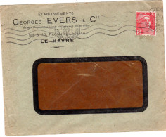 1949  CAD LE HAVRE " Georges EVERS & Cie "  10 Rue Lecesne - Covers & Documents