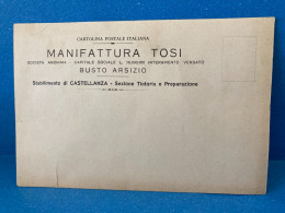 CARTOLINA D'EPOCA MANIFATTURA TOSI BUSTO ARSIZIO TINTORIA. - Sin Clasificación