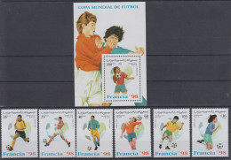 SAHARA OCC 1998 FOOTBALL WORLD CUP S/SHEET AND 6 STAMPS - 1998 – Francia