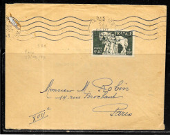 F275 - SEUL SUR LETTRE - N° 586 SUR LETTRE DE PARIS 109 DU 27/09/43 - 1921-1960: Moderne