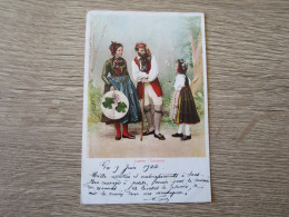 SUISSE LUCERNE LUZERN COSTUMES REGIONAUX COUPLE FILLETTE - Lucerne