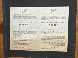 Rector Kath. Univ Leuven KUL U Gebed Monsieur Edouard Dory *1897 Liege +1958 Louvain Prof Fac. Wetenschappen Ordre Leopo - Obituary Notices