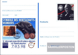 FRD (FR.Germany) PSo52 Special Postcards Gefälligkeitsgestempelt Used 1998 Ludwig Erhard - Andere & Zonder Classificatie