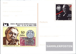 FRD (FR.Germany) PSo51 Special Postcards Gefälligkeitsgestempelt Used 1998 Ludwig Erhard - Autres & Non Classés