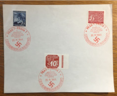 Tschechoslowakei, PRAG - PRAHA, " Des Führers Geburtstag 1941 " Roter Sonderstempel Auf Blatt - Covers & Documents