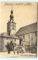 Dép 74 - Megève - L'église Et Le Monument Aux Morts De La Grande Guerre - état - Megève