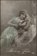 FEMME 1910 "Vœux Bonne Fête" Belle Femme Mise En Scène - Photographs