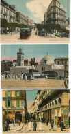 3 CPA  ALGER. Rue Michelet, Mosquée Djemaa Djedid Et Statue Duc D'Orléans, Rue Bab Saadouck - Alger