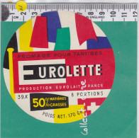 C1119 FROMAGE EUROLETTE  8 PORTIONS GROSJEAN LONS LE SAUNIER JURA 170 Gr 50 % - Formaggio