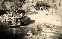 CARTE PHOTO VOITURE DANS UNE RIVIERE SUD MAROCAIN 1935 - Photographs