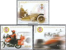Portugal 2695-2697 (complete Issue) Unmounted Mint / Never Hinged 2003 100 Years Automobilclub - Nuevos