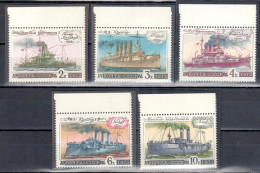 RUSSIA, USSR 1972,  SC#4029-4033, Mi#4064-4068. History Of Russian Fleet.  MNH. - Unused Stamps