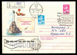 RUSSIA & USSR Philatelic Exhibition Oh Hero Cities – Sevastopol-84   Illustrated Envelope With Special Cancellation - Briefmarkenausstellungen