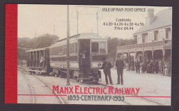 ISLE OF MAN BOOKLET MANX ELECTRIC RAILWAY 1993 MNH - Isla De Man