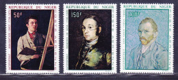 NIGER AERIENS N°   80 à 82 ** MNH Neufs Sans Charnière, TB (D7771) Tableaux, Autoportraits - 1968 - Níger (1960-...)