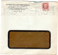 1942  CAD  PARIS 8 Rue Gluck   " AVIONS KELLNER - BESHEREAU "  185 Rue Edouard Vaillant - Storia Postale