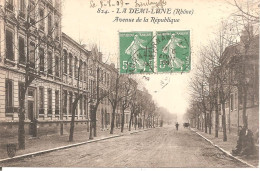 LA DEMI-LUNE (69) Avenue De La République En 1909 - Other & Unclassified