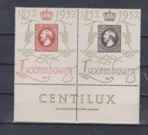 Luxemburg 1952 CENTILUX Pair MNH ** - Timbres Sur Timbres