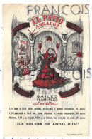 España Sevilla. El Patio Andaluz. Taverne, Flamenco, Affiche Corrida. Plan Au Verso - Advertising