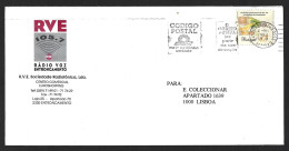 Letter Rádio Voz Do Entroncamento With Inverted Obliteration. Error. Postal Code. Carta Rádio Voz Obliteração Invertida. - Storia Postale