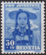 1938 Schweiz / Pro Juventute ** Zum:CH J88, Mi:CH 334, Yt:CH 319, Trachtenfrau, Aargauerin - Unused Stamps