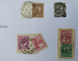 Tunisie Lot Timbre Oblitération Choisies Kerkennah, Kersa  Dont Fragment  à Voir - Used Stamps