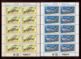 Moldova 2024  Europa CEPT Underwater Flora And Fauna 2Sheets**MNH - Moldawien (Moldau)