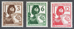 GERMANY ORIGINAL THIRD 3rd REICH ORIGINAL STAMP SET RLB 'LUFTSCHUTZ' STEEL HELMET SOLDIERS MNH - Nuevos