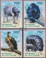 The Ivory Coast 1619-1622 (complete Issue) Unmounted Mint / Never Hinged 2014 Rare Animals - Côte D'Ivoire (1960-...)