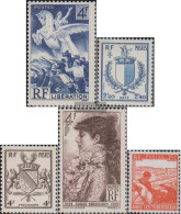 France 673,707-708,729,730 (complete Issue) Unmounted Mint / Never Hinged 1945 Liberation, Bernhardt, Tuberculosis - Unused Stamps