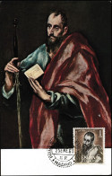 Espagne 1963 Y&T 1150. Peinture Sur CM, Arrivée De Saint Paul En Espagne, Par El Greco. Cathédrale De Tolède - Cristianesimo