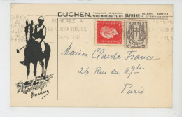 BAYONNE - Carte De Correspondance De La Maison DUCHEN - Tailleur, Chemisier - Place Du Maréchal Pétain , écrite En 1946 - Bayonne