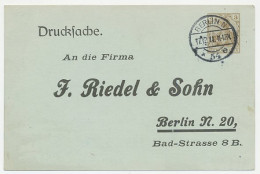 Postal Stationery Germany 1911 Beer - Order Card - Berlin - Riedel And Son - Vinos Y Alcoholes