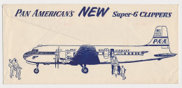 Illustrated Meter Cover GB / UK 1952 Pan American World Airways - Super 6 Clippers - Airplanes