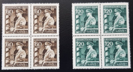 GERMAN THIRD 3rd REICH OCC. BOHEMIA ORIGINAL WW2 1944 STAMP BLOCK SET HITLER 55th ANN.MNH - Besetzungen 1938-45