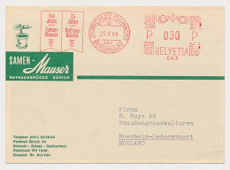 Meter Card Switzerland 1964 Seeds - Altri & Non Classificati