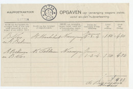 Lutten 1916 - Opgaven Van Vervanging Personeel - Zonder Classificatie