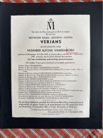 Mevr Verjans Echtg Vandenborn Alfons *1881 Kortessem +1947 St.-Lambrechts Herk Stassart Houbrechts Greeven Dewarier - Obituary Notices