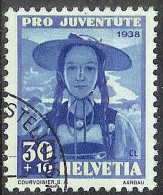 Schweiz Suisse Pro Juventute 1938: AARGAU Zu WI 88 Mi 334 Yv 319 Mit Eck-Stempel LANDESAUSSTELLUNG (Zumstein CHF 11.00) - Gebraucht