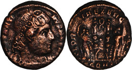 ROME - Nummus - Constantin II ? - GLORIA EXERCITVS - Arles (TCON) - Couronne - 19-036 - L'Empire Chrétien (307 à 363)