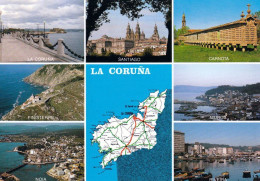 1 Map Of Spain * 1 Ansichtskarte Mit Der Landkarte Der Provinz LA Coruña In Spanien * - Maps