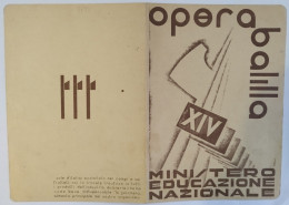 Bp97 Pagella Fascista Opera Balilla Regno D'italia Bari 1936 - Diploma's En Schoolrapporten