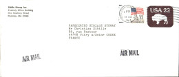 USA ETATS UNIS AFFRANCHISSEMENT COMPOSE SUR ENTIER POUR LA FRANCE 1987 - Storia Postale