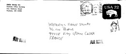 USA ETATS UNIS AFFRANCHISSEMENT COMPOSE SUR ENTIER POUR LA FRANCE 1988 - Storia Postale