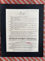 Mevr Elisabeth Grosemans Echtg Beerden Guillaume *1869 Diepenbeek +1948 Stevoort Druk Alken Vandenrijt Habex Motmans - Obituary Notices