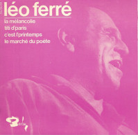 EP 45 RPM (7") Léo Ferré  "  La Mélancolie  " - Otros - Canción Francesa